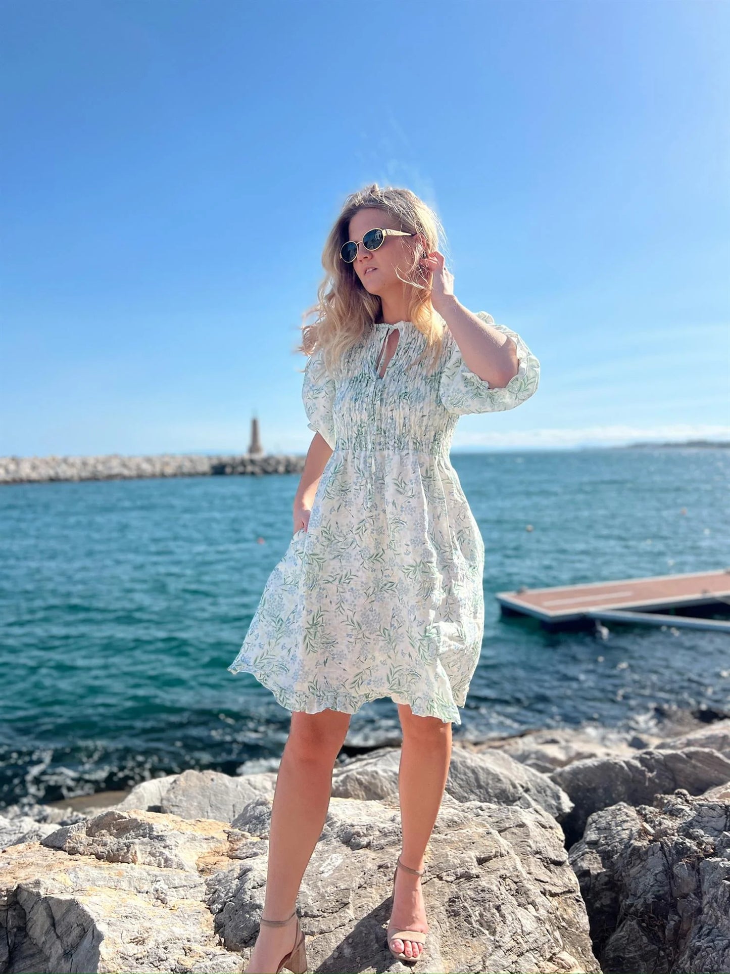 Ella Smock Dress-printed