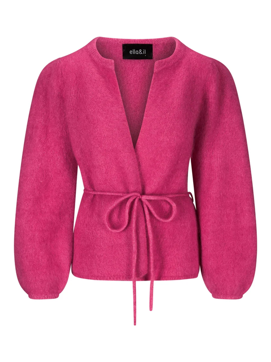 Fredrikke Chunky cardigan-rasperry