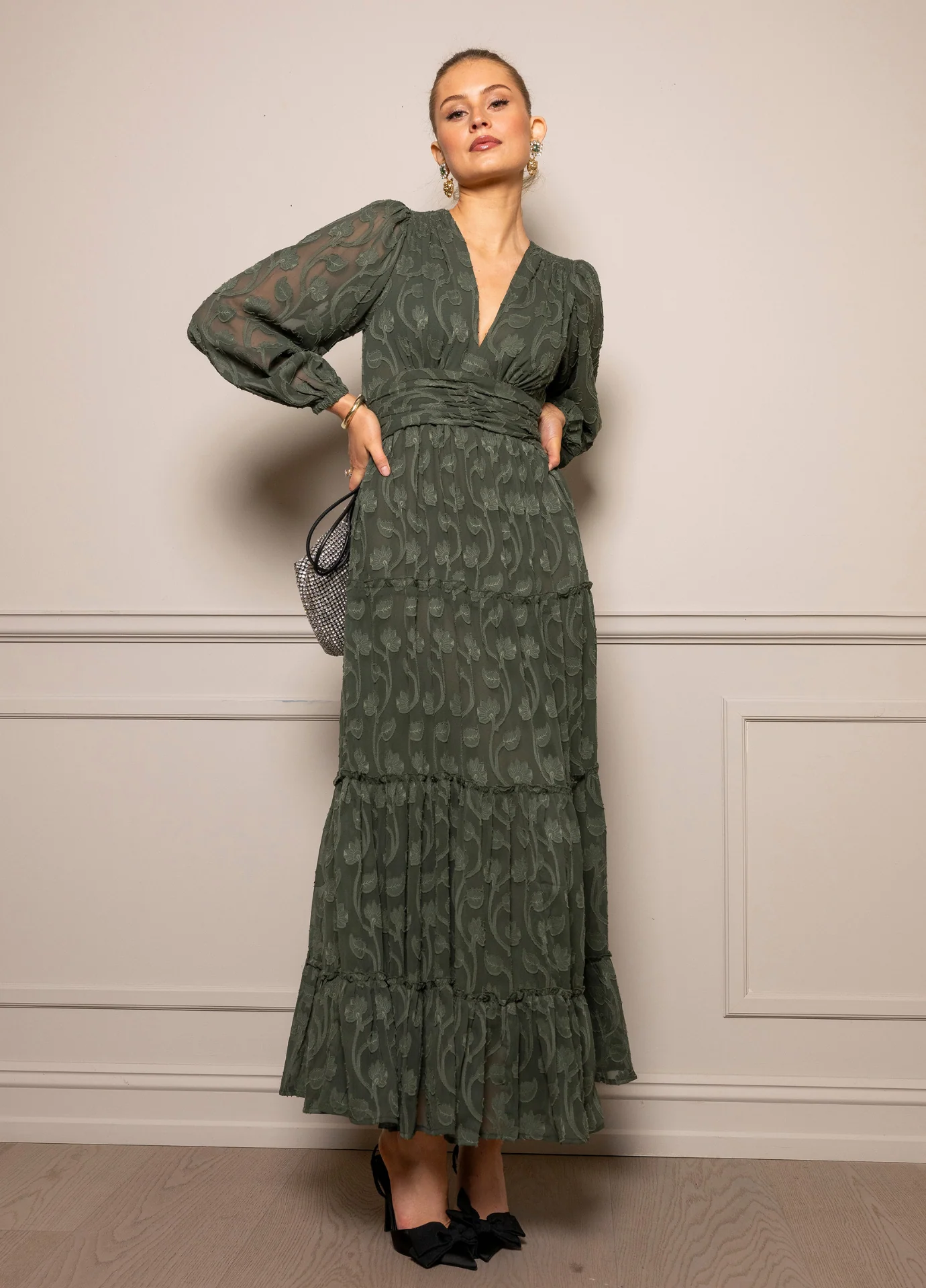 Noor Maxi dress-luxe green
