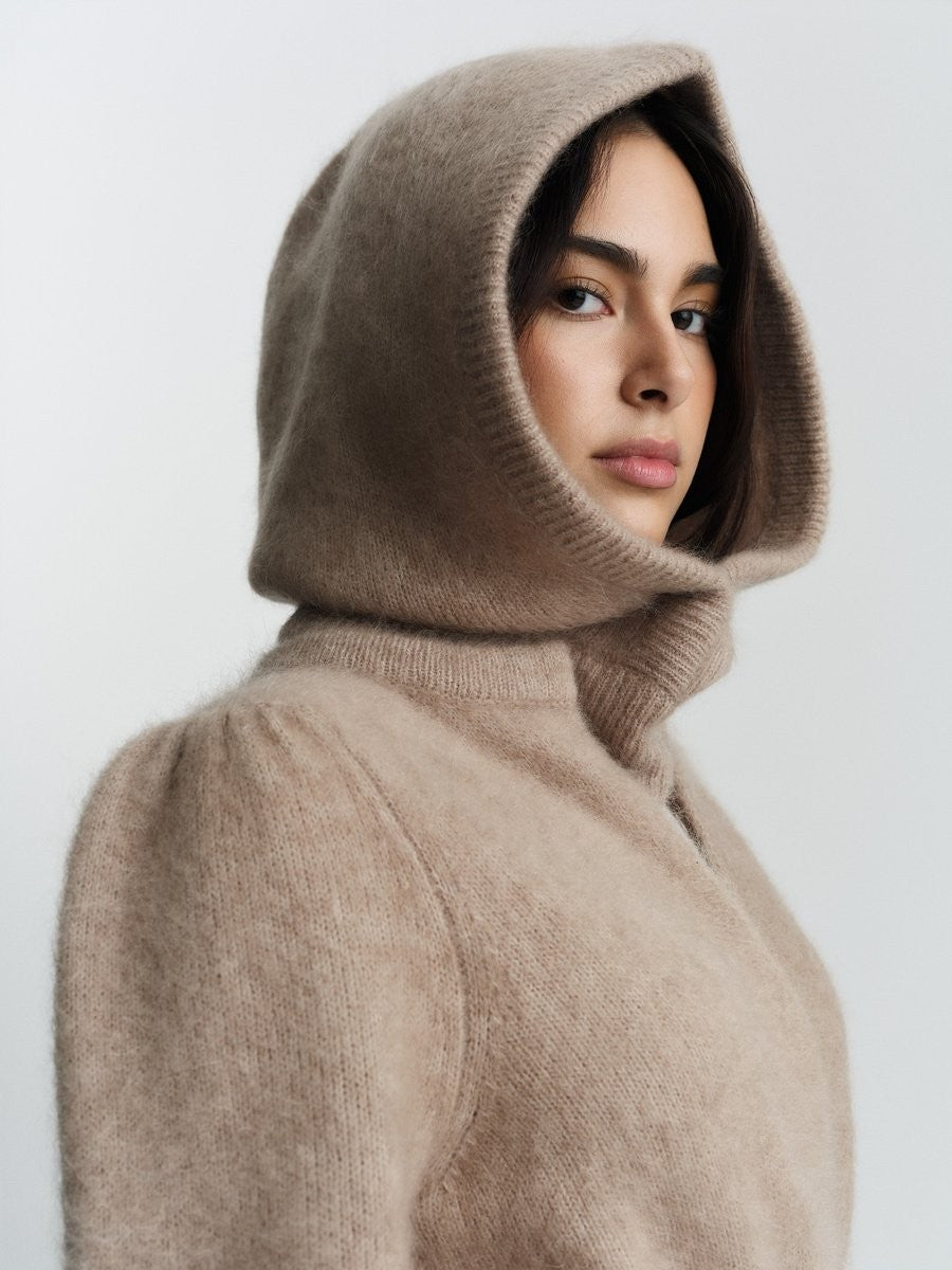 Kajsa Chunky Balaclava-hazel beige