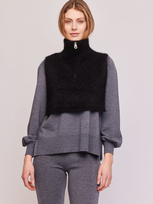 Belinda chunky high neck-black