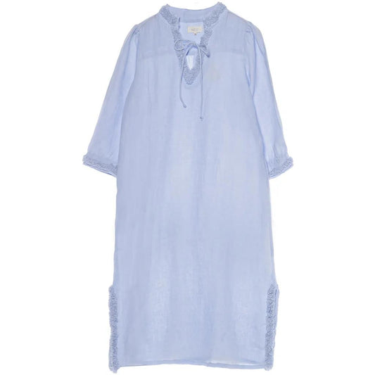 Linda Linen Dress-light blue