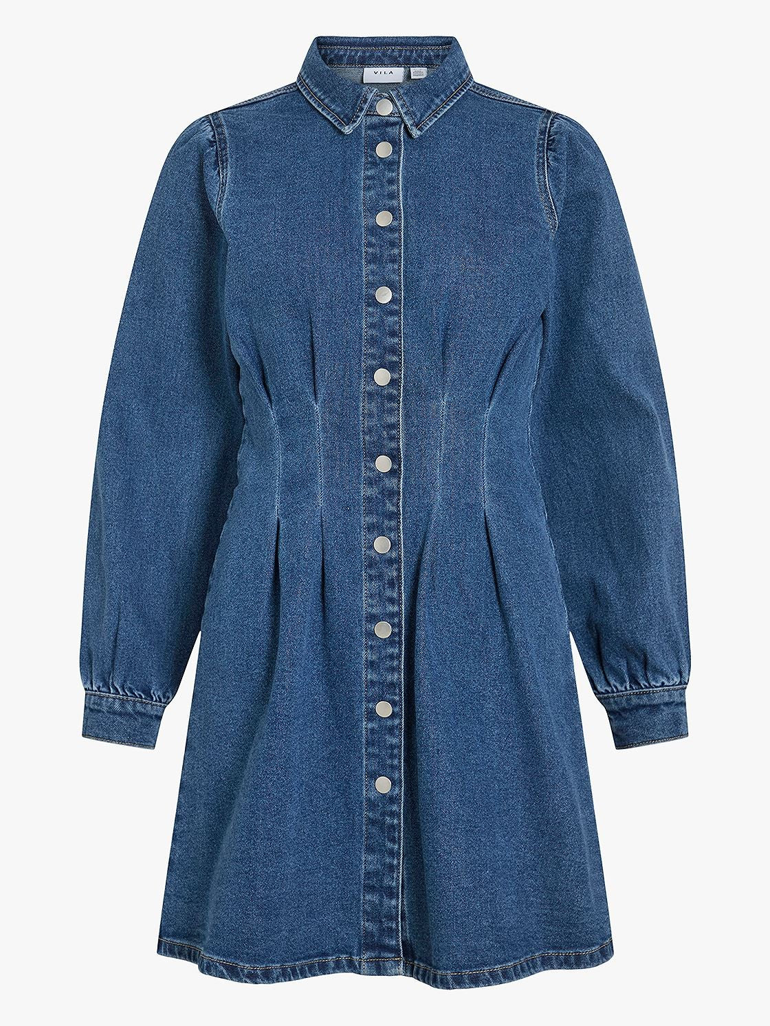 ViSol L/S Pleat denim dress