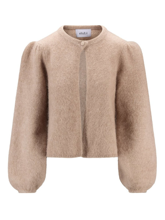 Amelia chunky cardigan-hazel beige