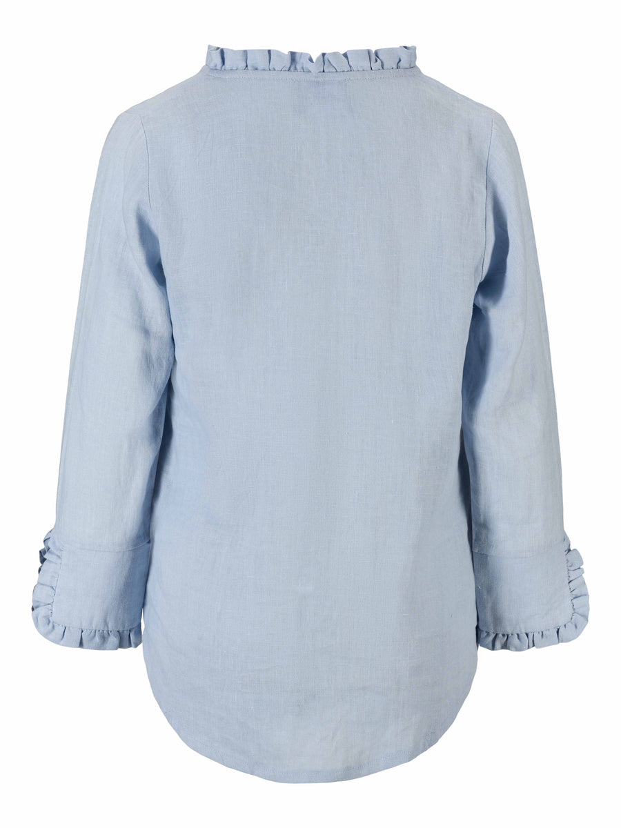 Clarion linen shirt-kentucky blue