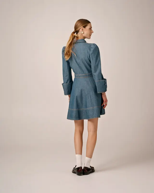 Denim mini dress