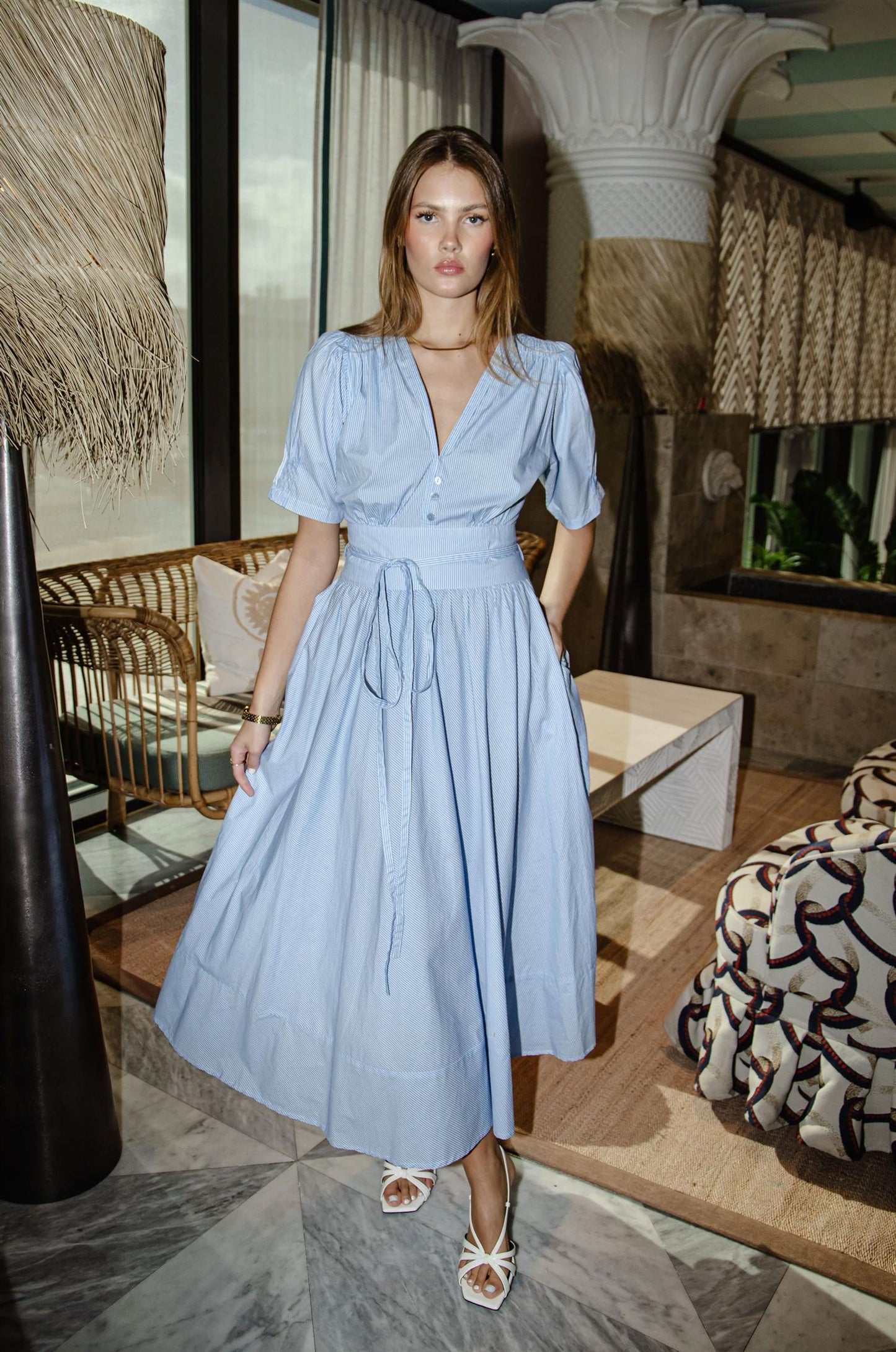 Maria Dress Seaside stripe