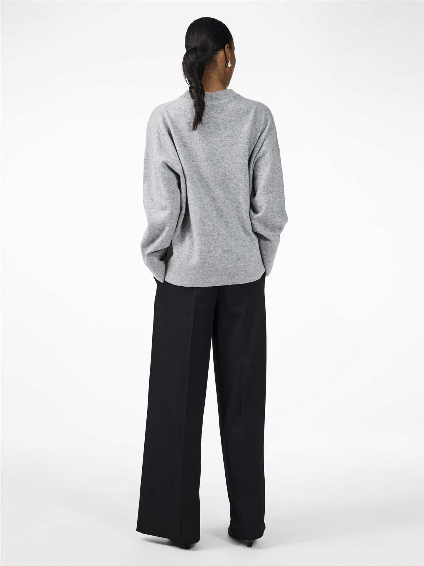 YasEmilie o'neck pullover - light grey