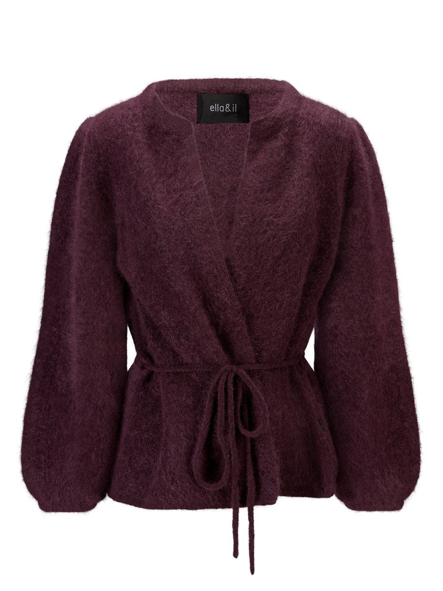 Fredrikke Chunky cardigan-burgunder