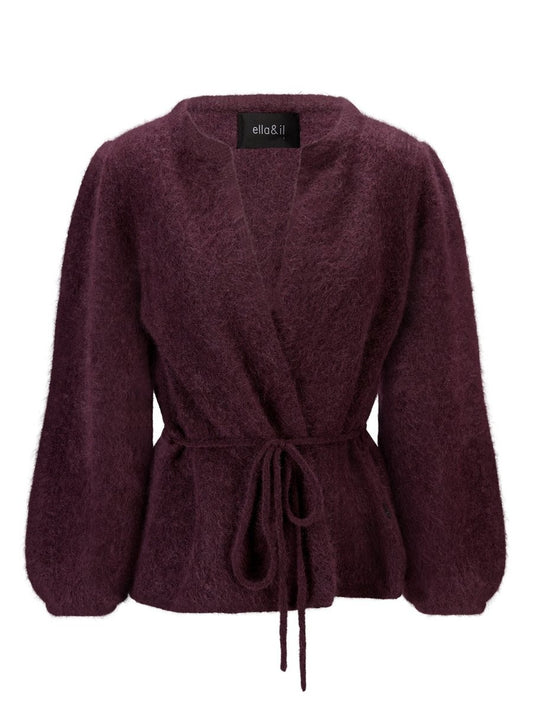 Fredrikke Chunky cardigan-burgunder