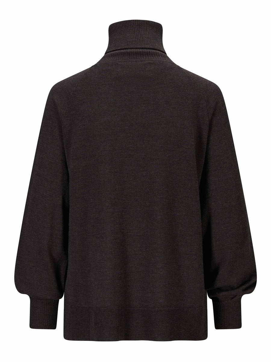 Minken merino sweater-dark brown