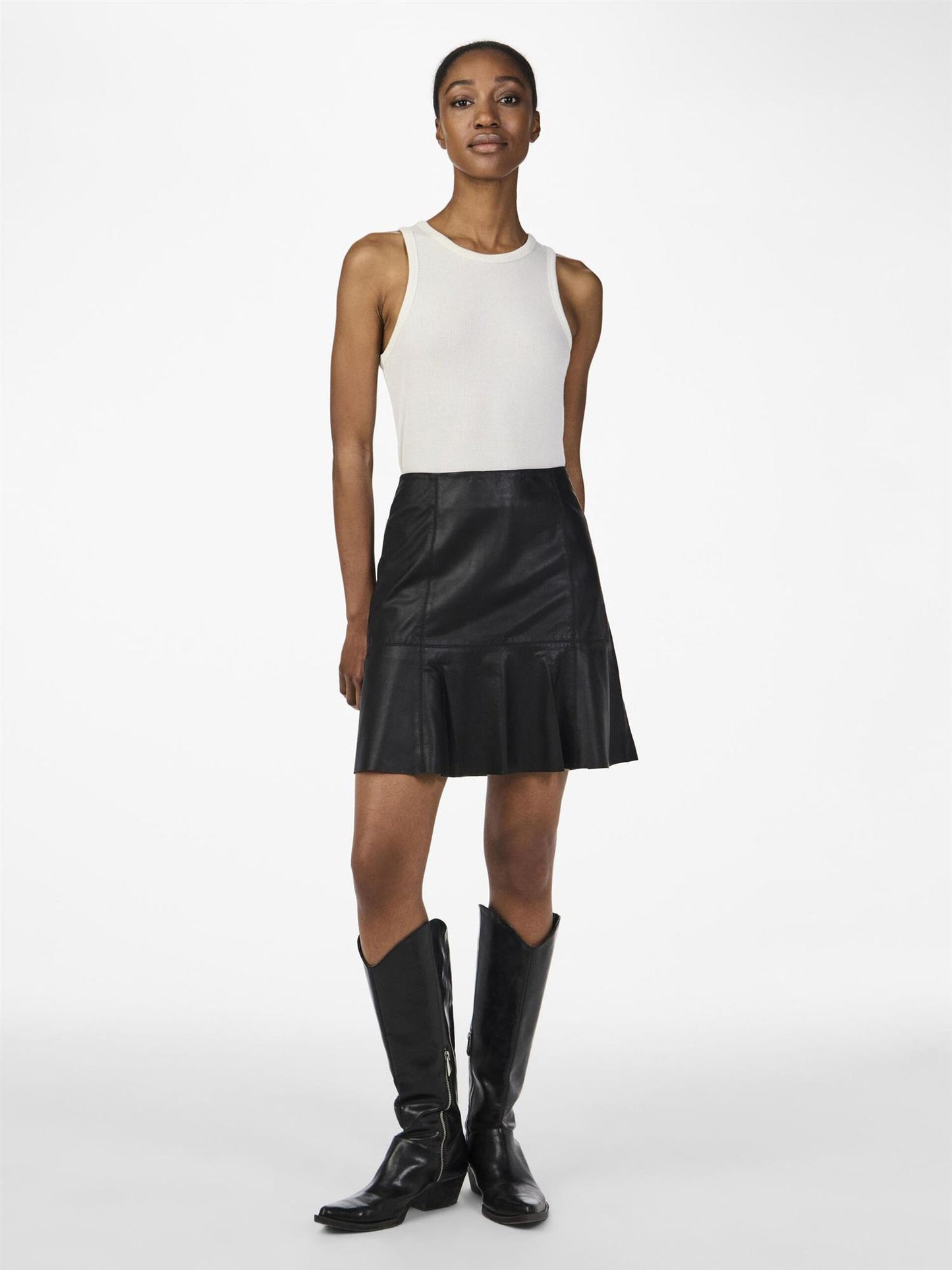 YasColly MW Naplon Leather Skirt Noos