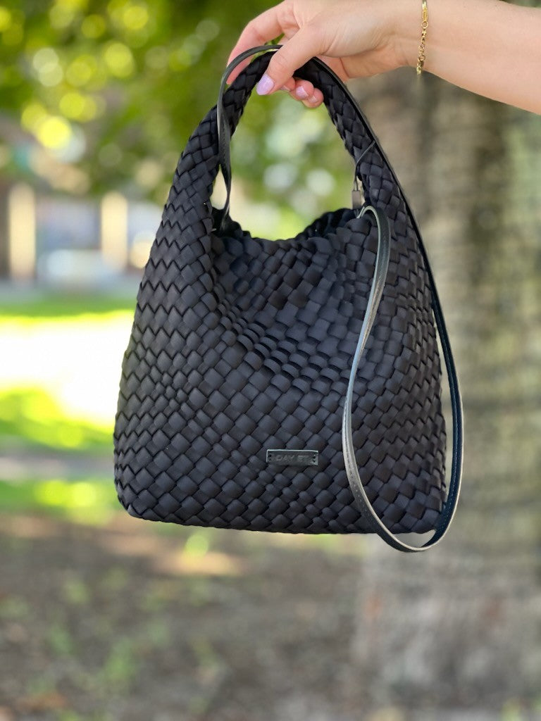 Day Braiding Handbag-black