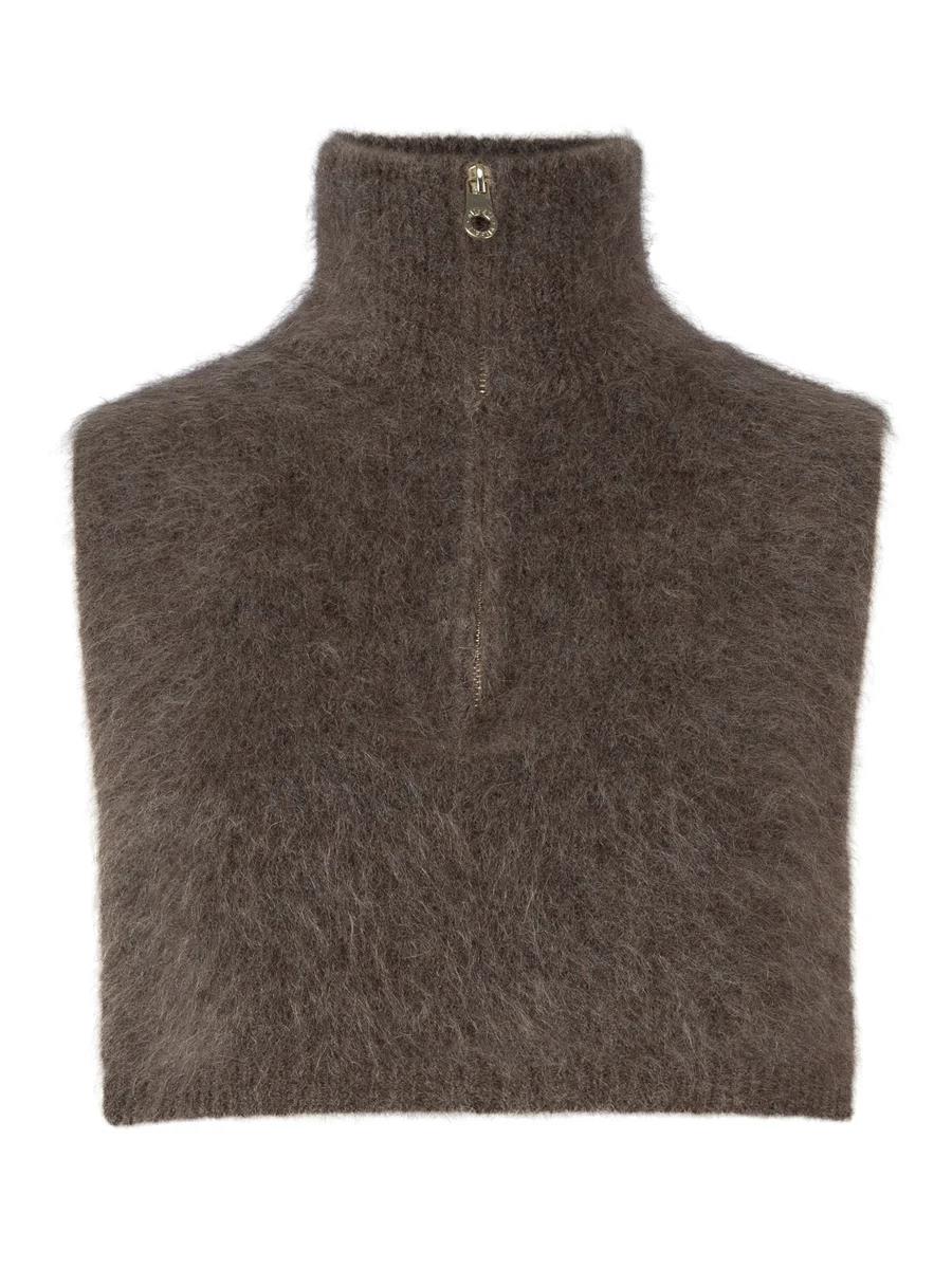 Belinda chunky high neck-brown
