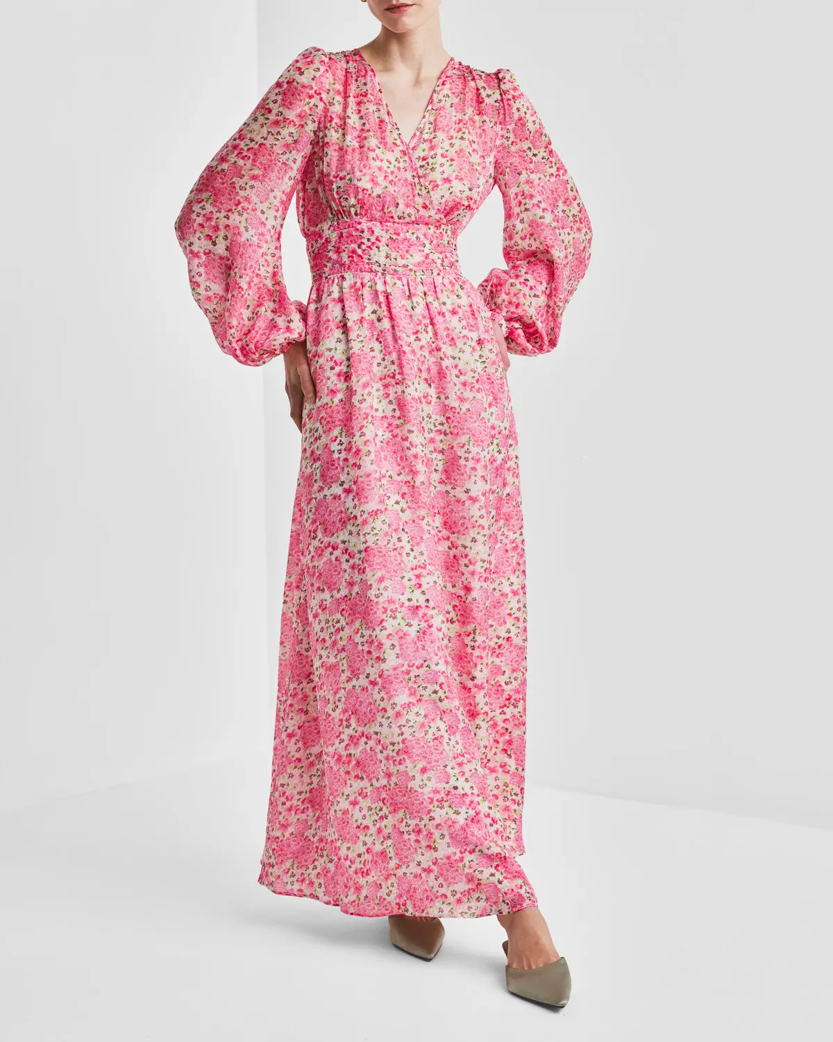 Cupro Tieband Gown-188