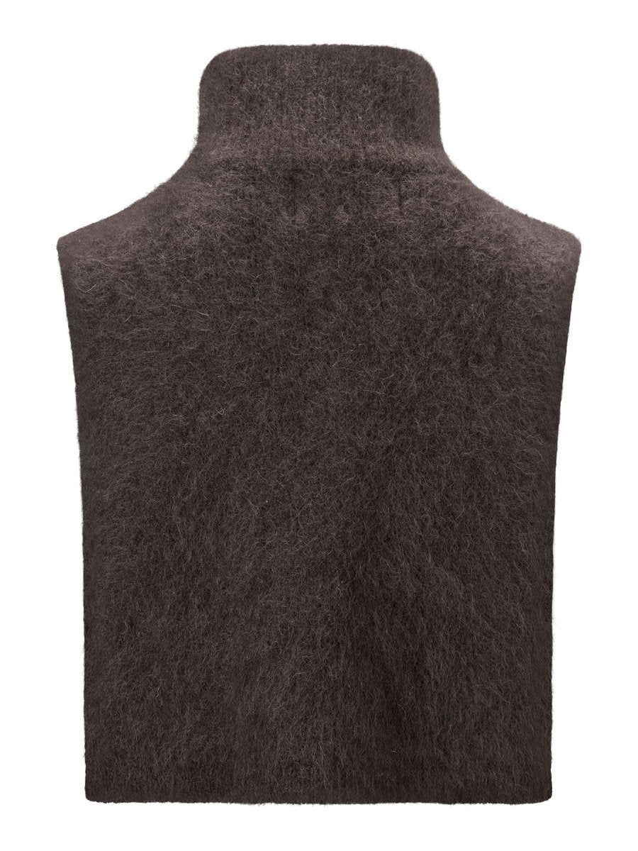 Belinda chunky high neck-dark brown