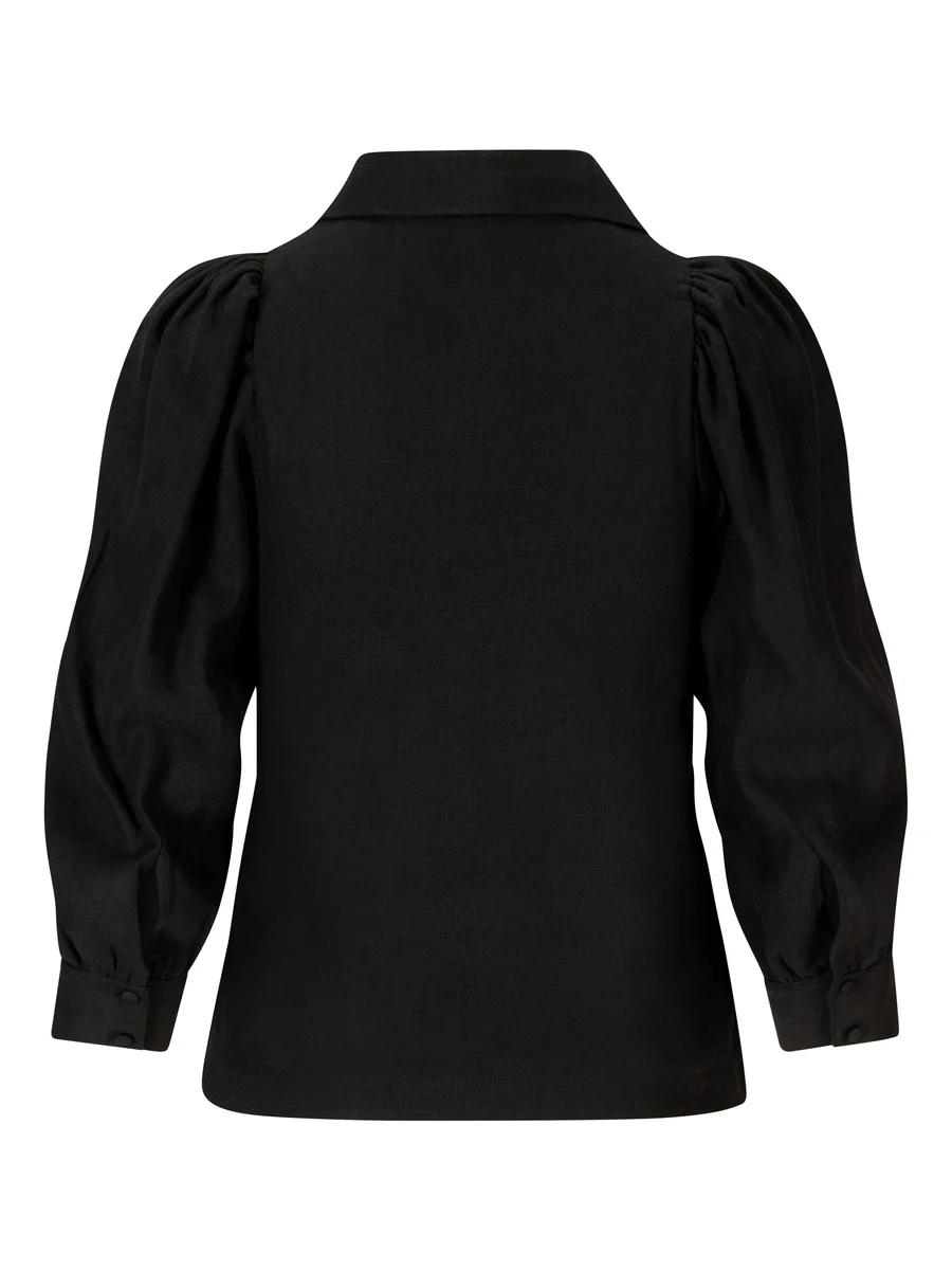 Vivienne linen blouse - black