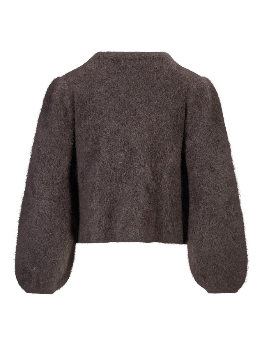 Amelia chunky cardigan-dark brown