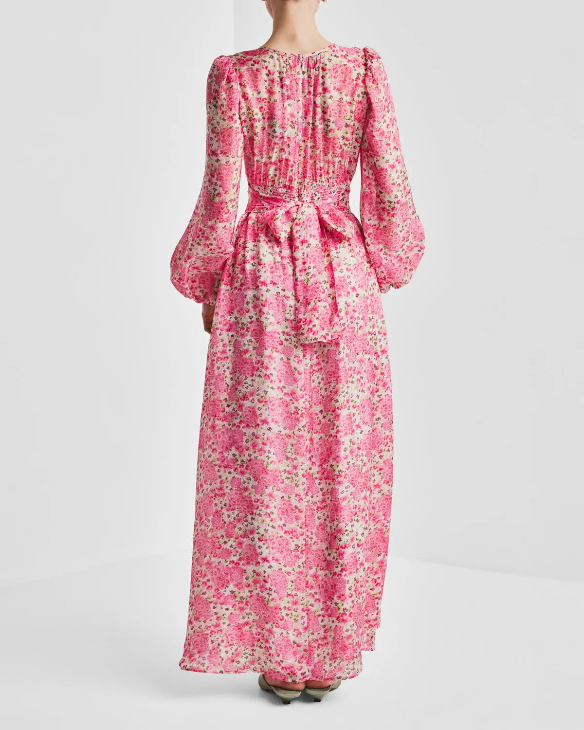 Cupro Tieband Gown-188