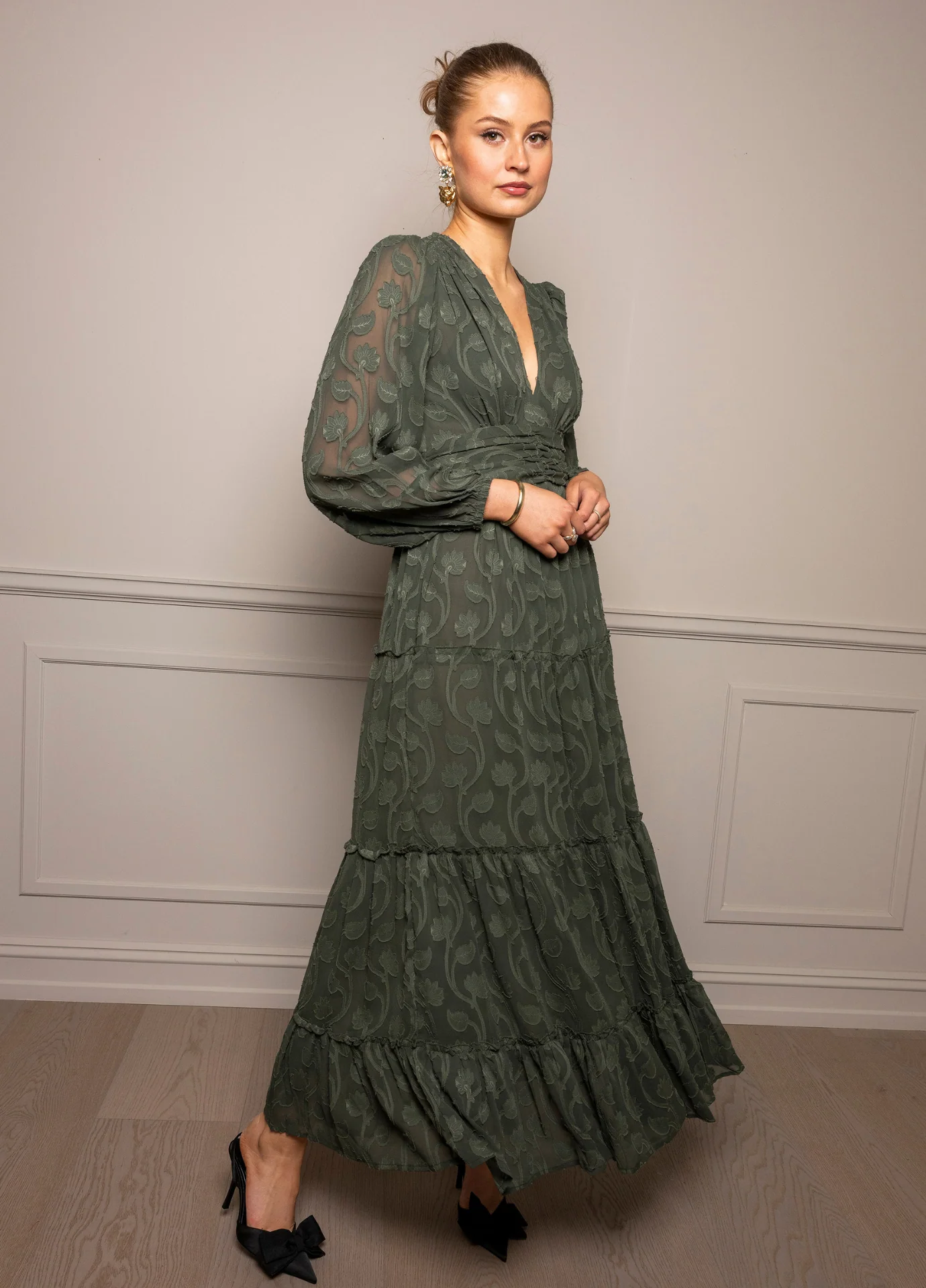 Noor Maxi dress-luxe green