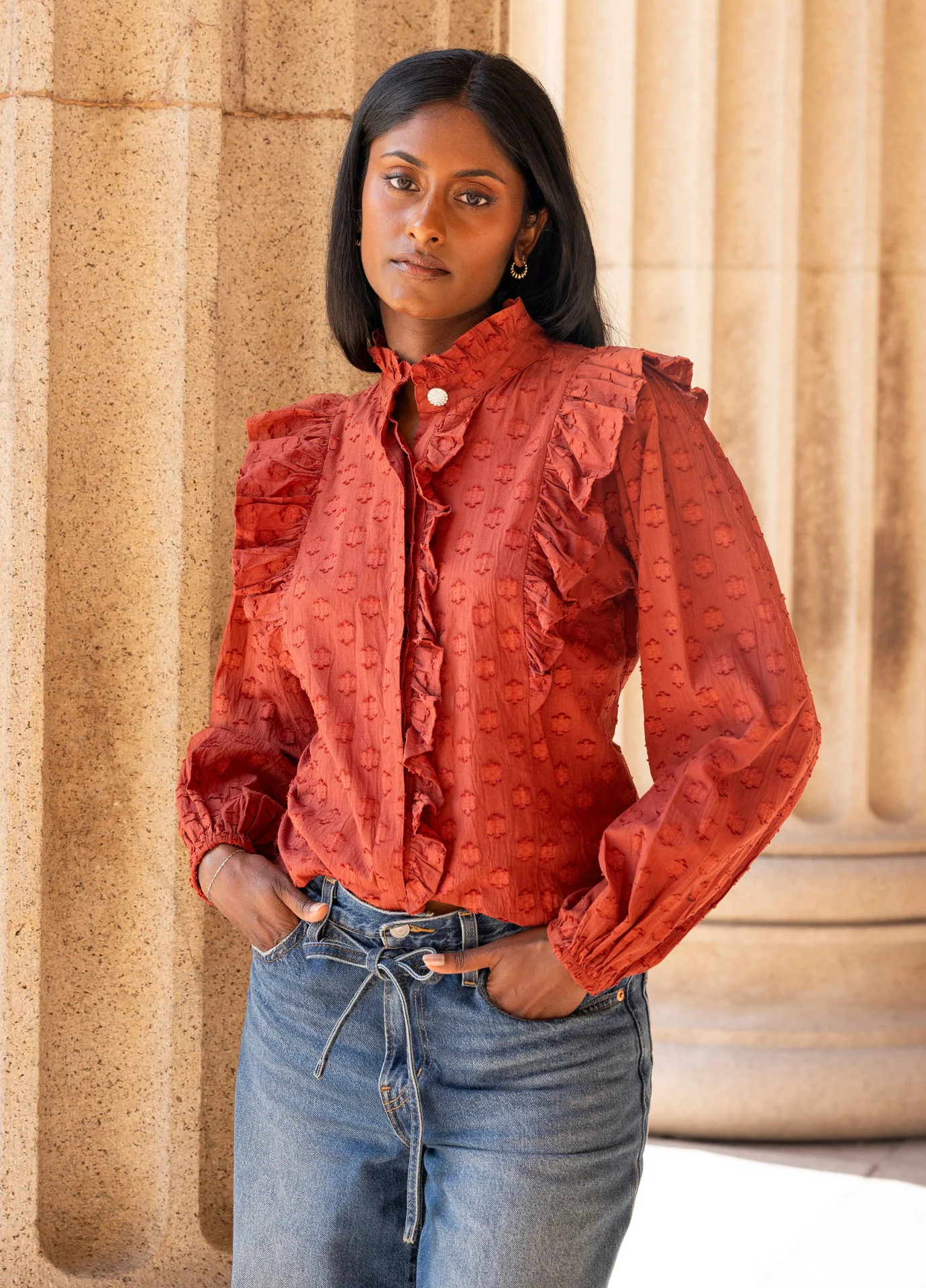 Maya Blouse- cinnamon