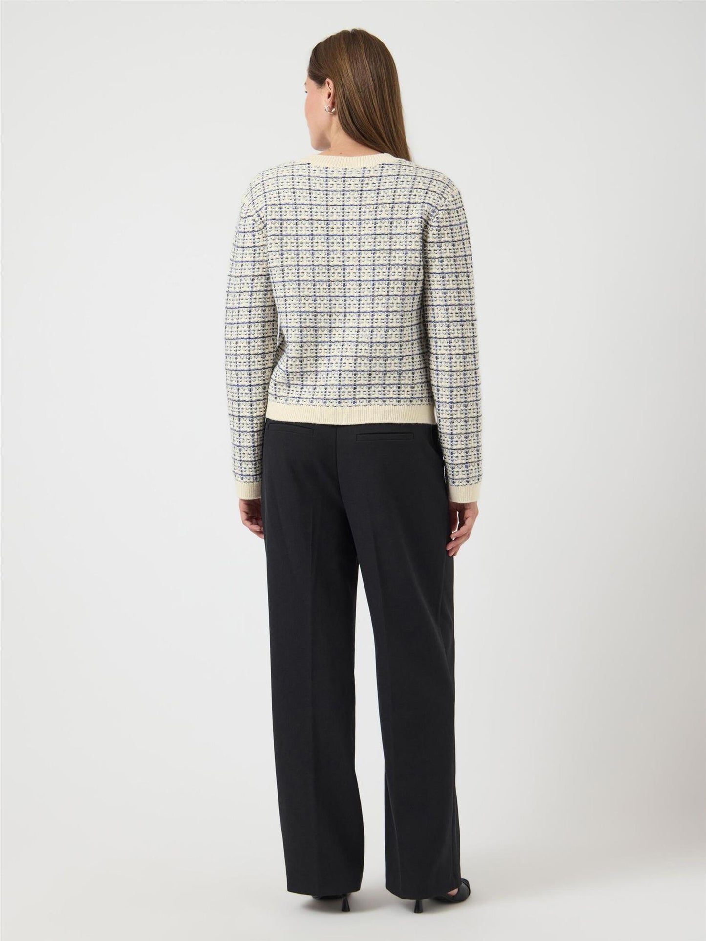 Yaslivia Ls Short Knit Cardigan-dazzl.blue