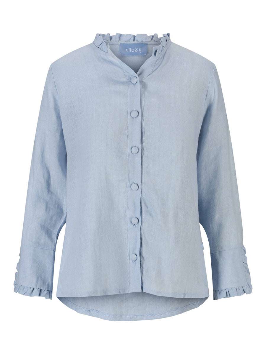 Clarion linen shirt-kentucky blue