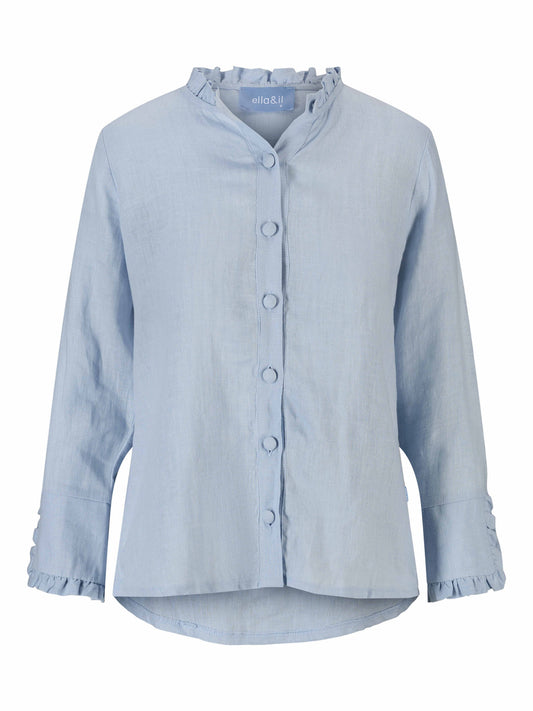Clarion linen shirt-kentucky blue
