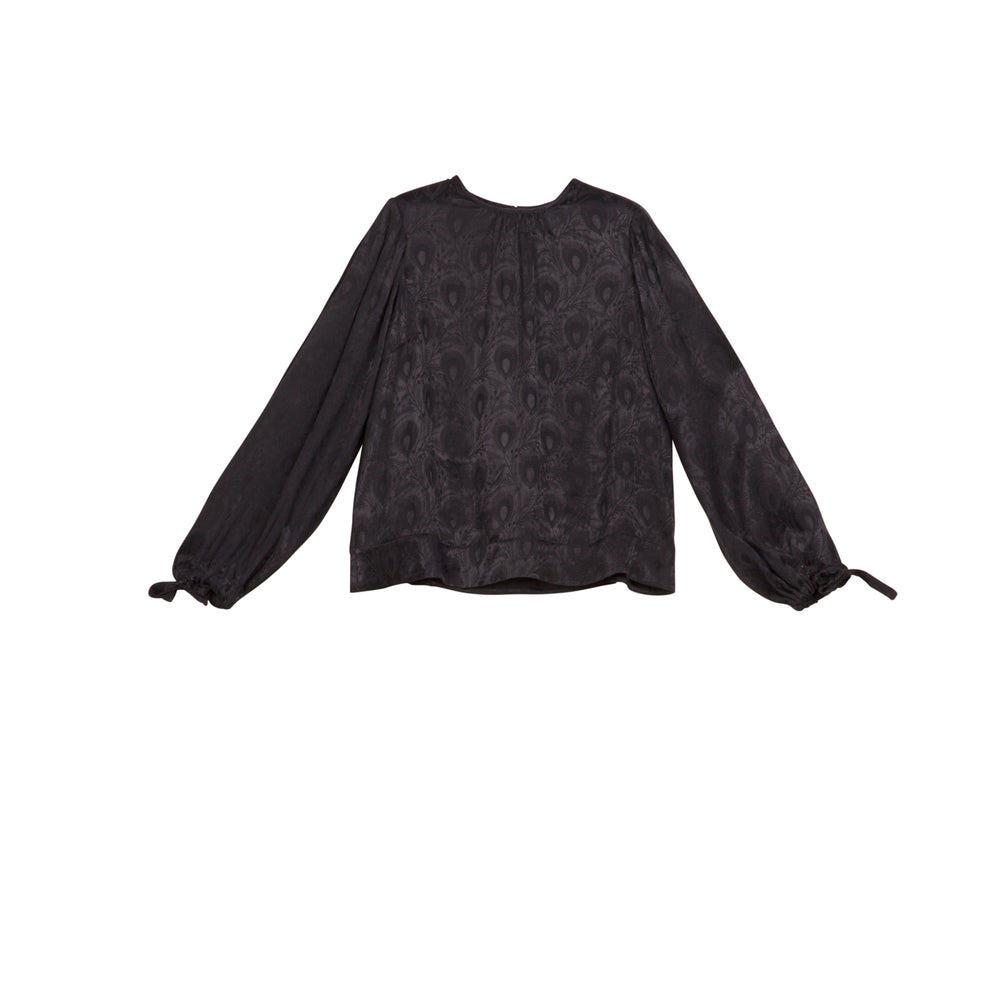 Jaquard blouse-099 black