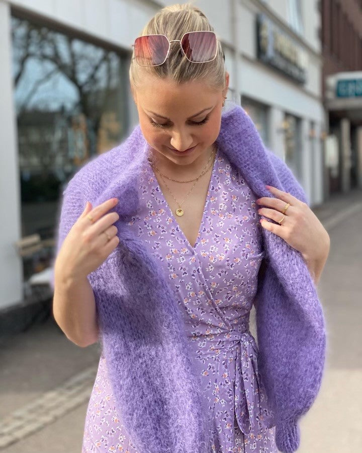 Milly Wrap Dress-lilac flower