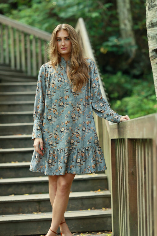 Lily Babycord Dress - Vintage garden