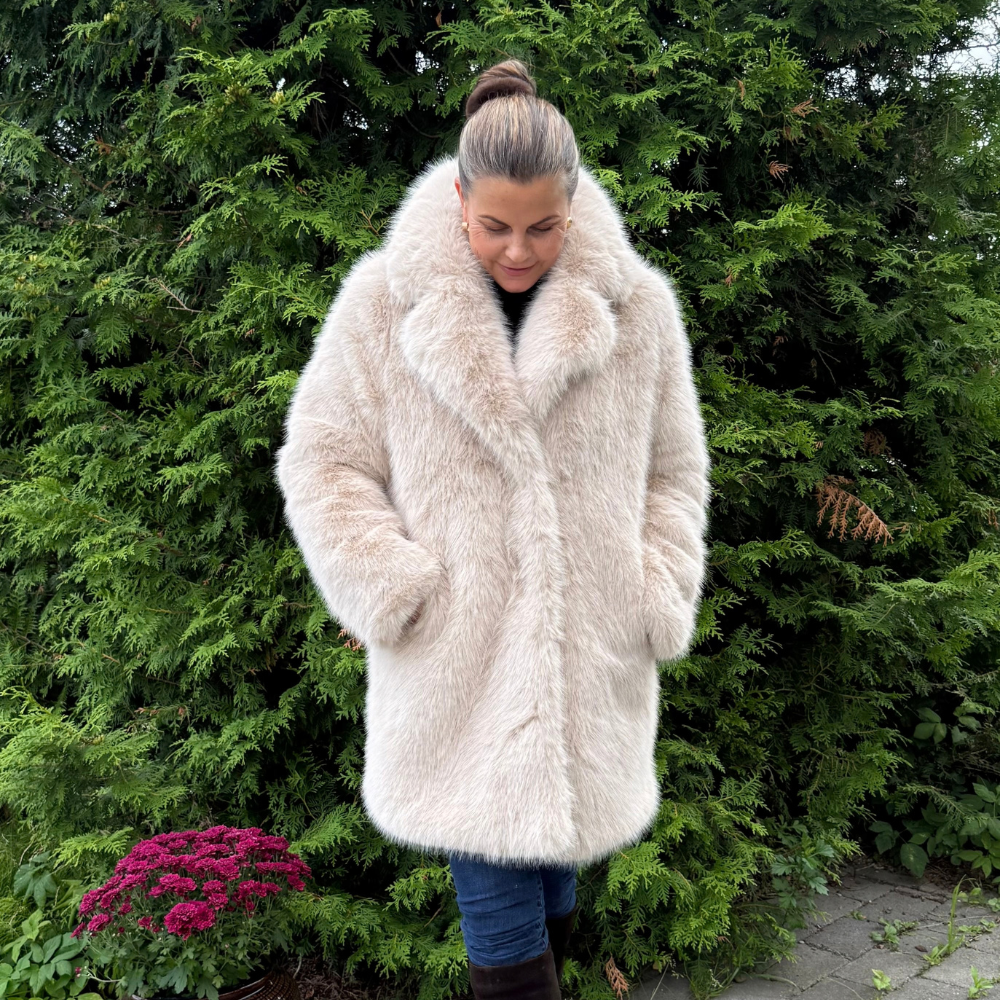 St.Moritz fuskepels jakke - lys brun