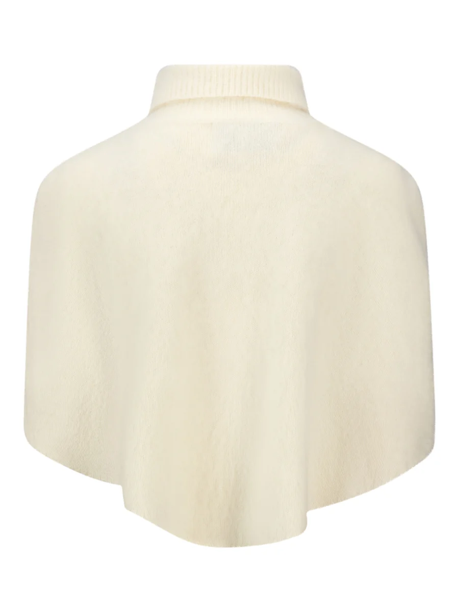 Maiken Brushed Poncho-white
