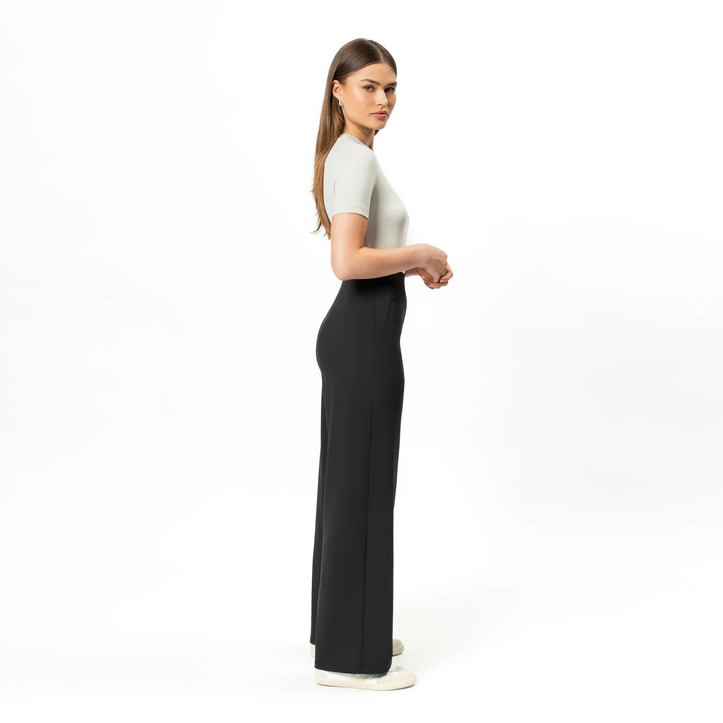 Asana Rel.straight pant32"-black