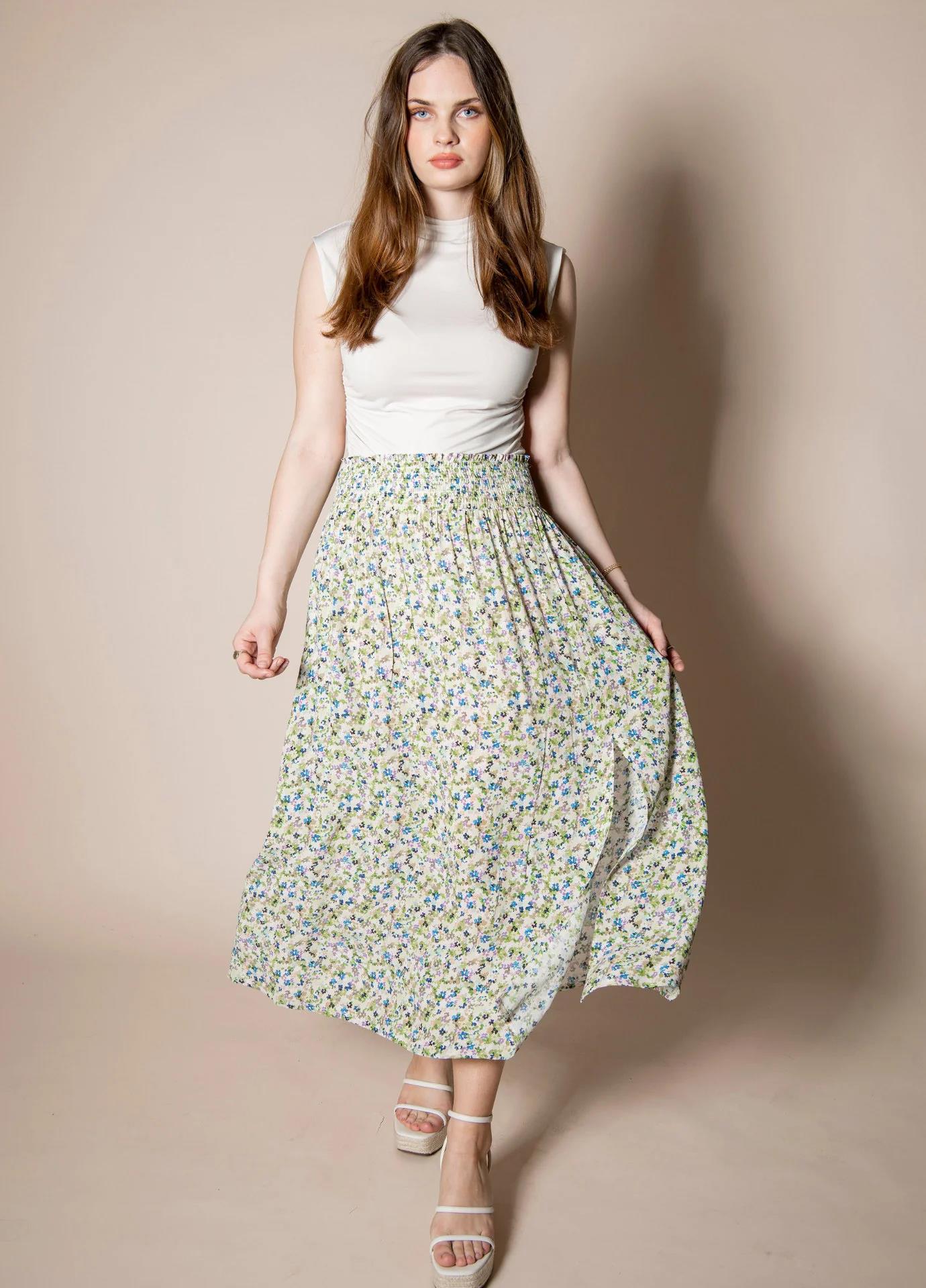 Thalia Midi Skirt Citrus