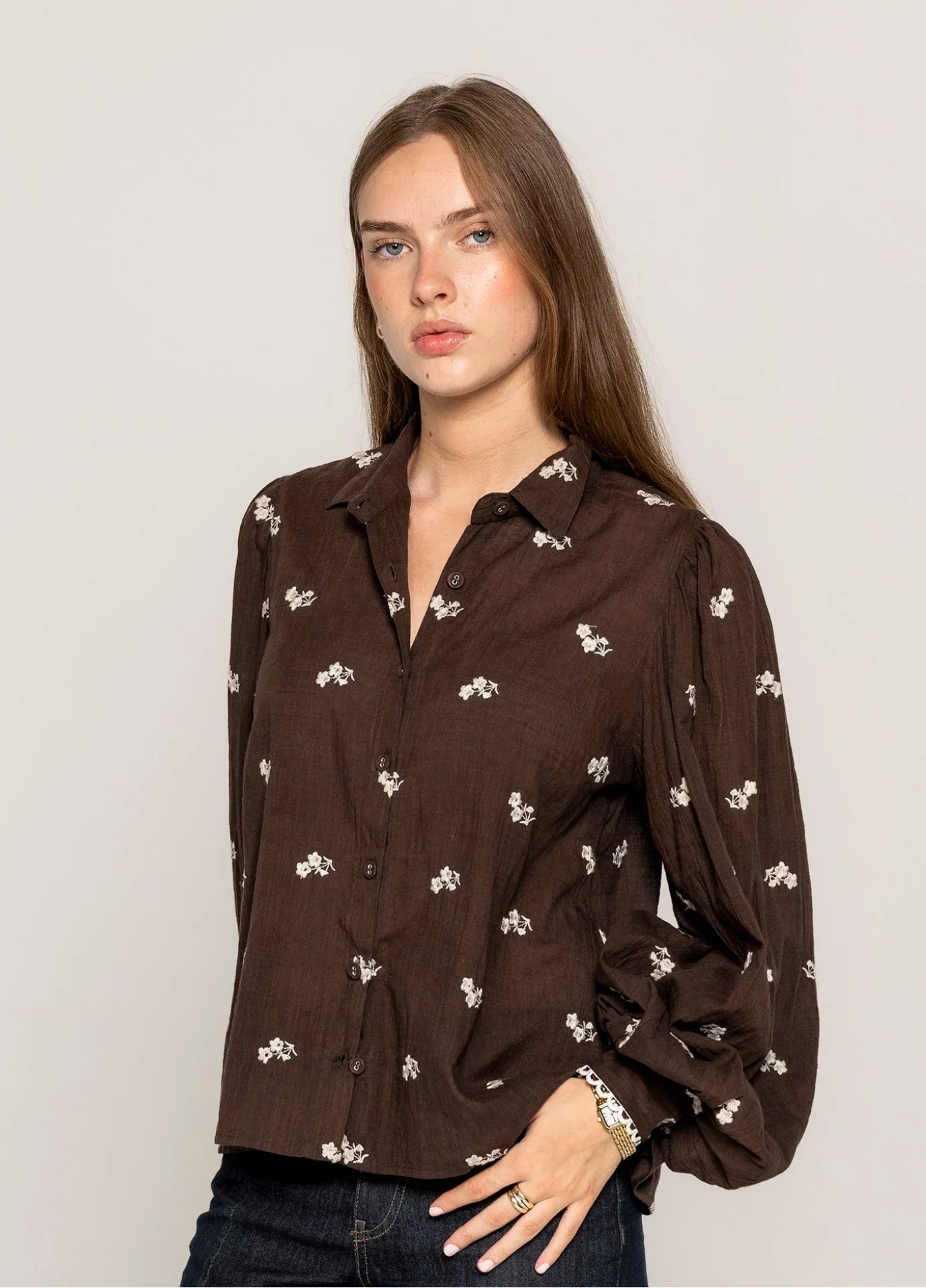 Anaya shirt cocao heritage