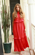 Bianca Long dress - summer red