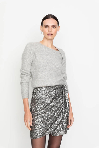 Dawa Sequin Skirt - silver