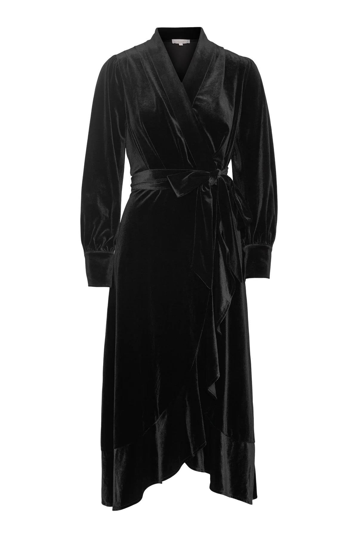 Iza midi dress -black