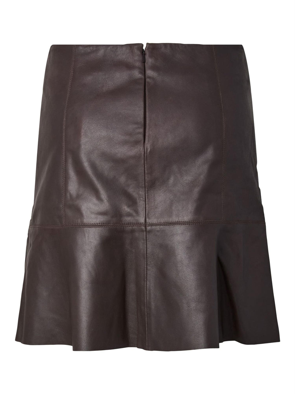 YasColly MW Naplon Leather Skirt Noos-coffee