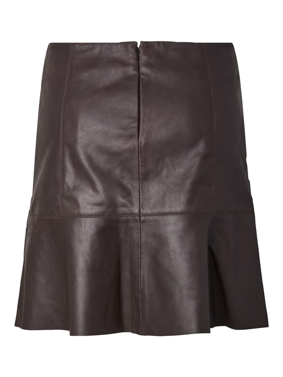 YasColly MW Naplon Leather Skirt Noos-coffee