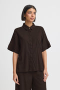 PZLuca Boxy shirt-espresso
