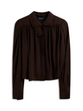 Tanya Blouse-dark brown