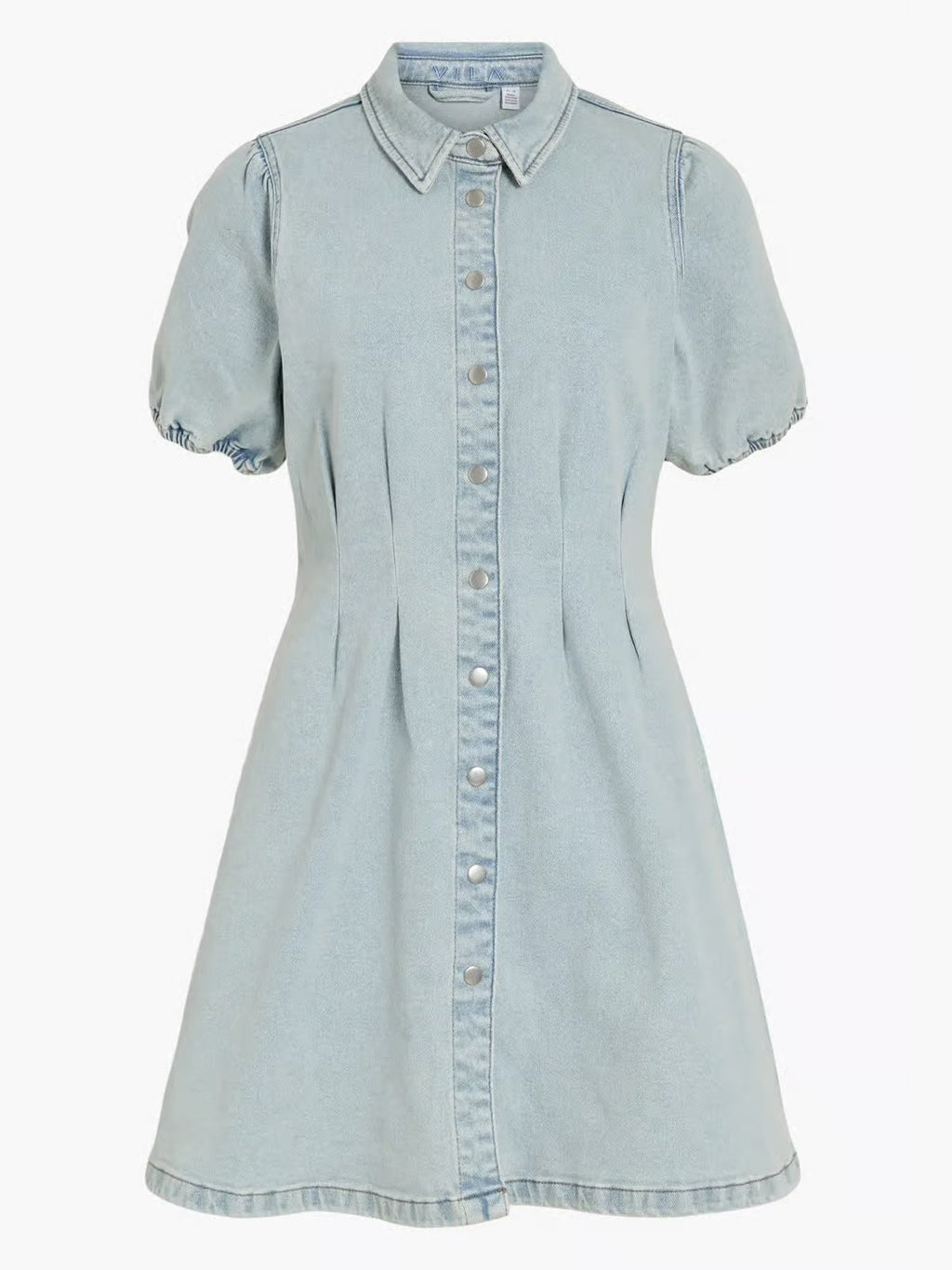 Visola 2/4 Puff Sleeve denim dress