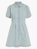 Visola 2/4 Puff Sleeve denim dress