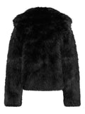 Sofia fake fur jacket-black