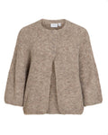 Vibows 3/4 knit cadigan - natural melange
