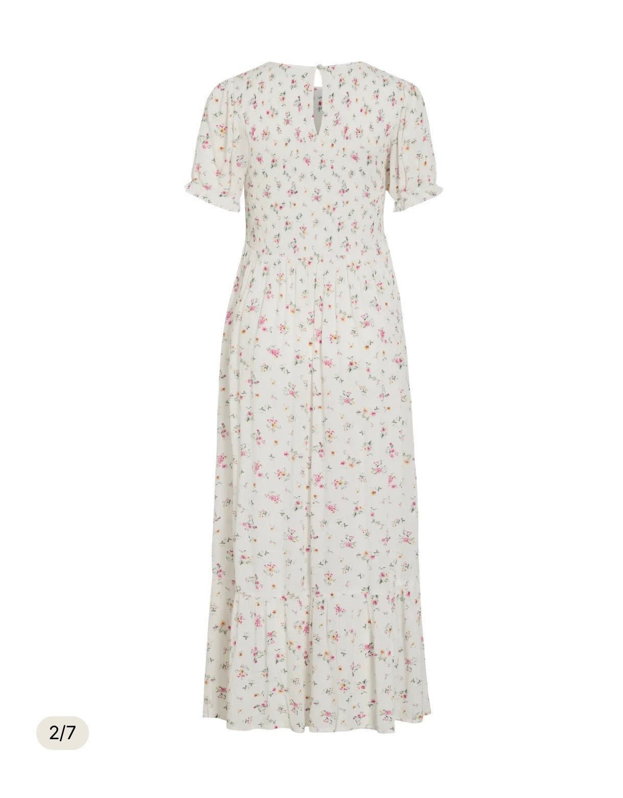 Vigreis neck ankle dress-pink flowers