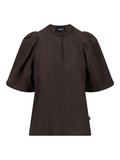 Anna linen top-dark brown