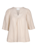 Ellie linen top -beige
